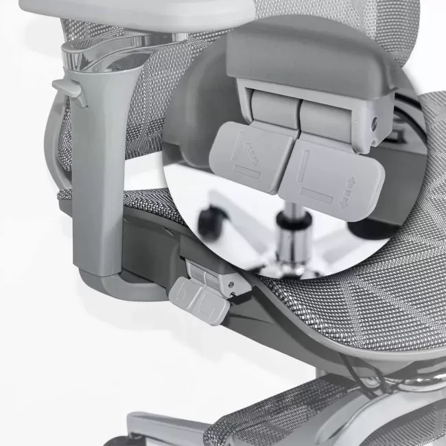 Scaun birou ergonomic cu tetieră reglabilă, brațe 4D și șezut culisant SYYT 9520