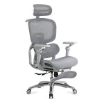 Scaun ergonomic, mesh, suport lombar cu încălzire și masaj SYYT 9521 Gri
