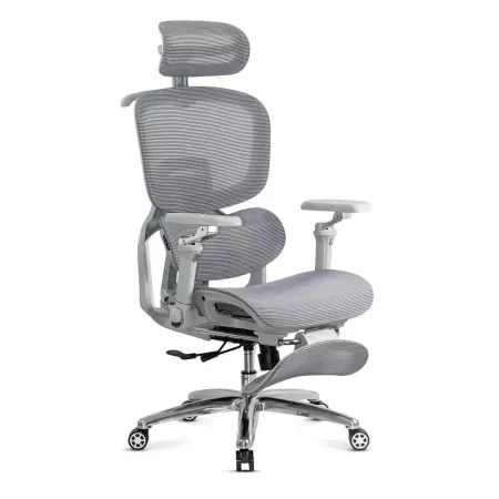 Scaun ergonomic, mesh, suport lombar cu încălzire și masaj SYYT 9521 Gri