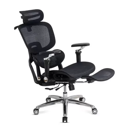 Scaun ergonomic, mesh, suport lombar cu încălzire și masaj SYYT 9521 Negru