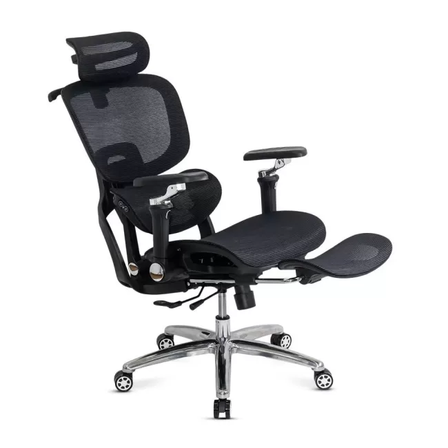 Scaun ergonomic, mesh, suport lombar cu încălzire și masaj SYYT 9521 negru