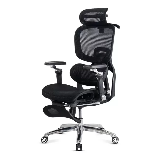 Scaun ergonomic, mesh, suport lombar cu încălzire și masaj SYYT 9521 negru