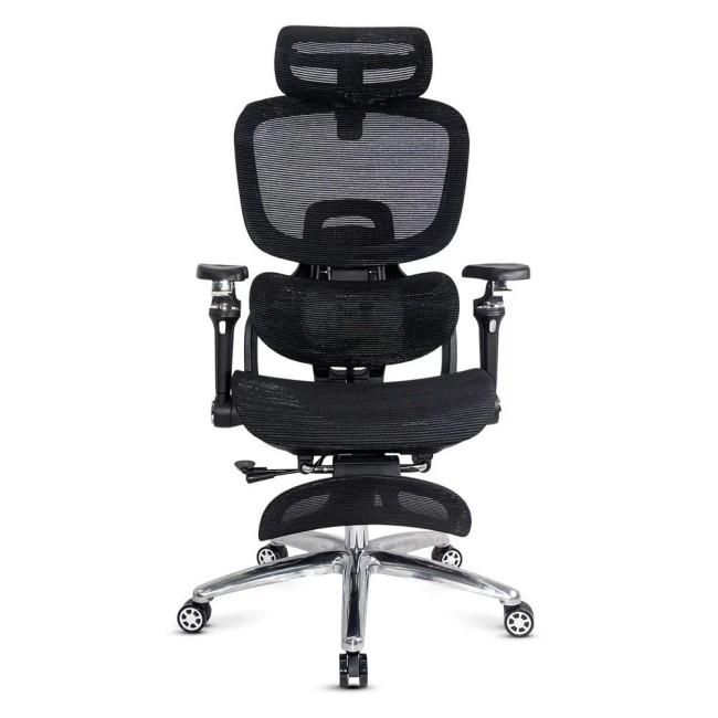 Scaun ergonomic, mesh, suport lombar cu încălzire și masaj SYYT 9521 negru