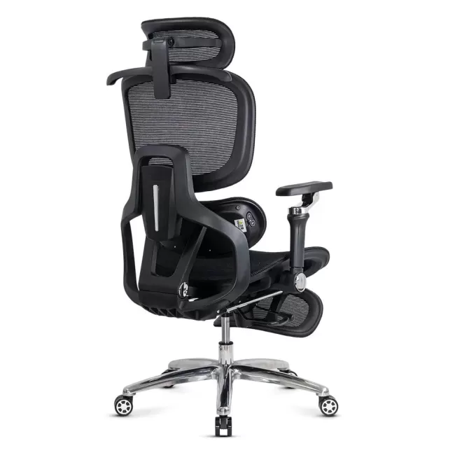 Scaun ergonomic, mesh, suport lombar cu încălzire și masaj SYYT 9521 negru