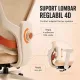 Scaun ergonomic SYYT 9523 crem, mesh, suport picioare și tetieră