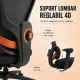Scaun ergonomic SYYT 9523 negru, mesh, suport picioare și tetieră