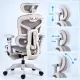 Scaun ergonomic SYYT 9524 gri, mesh, brațe 7D și suport picioare