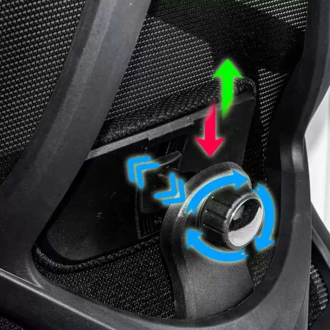 Scaun de birou cu tetieră reglabilă și suport lombar OFF 987