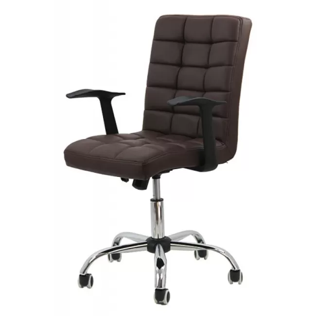 Scaune de birou cu șezutul și spătarul din piele ecologică OFF603