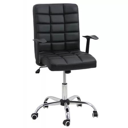 Scaune de birou cu șezutul și spătarul din piele ecologică