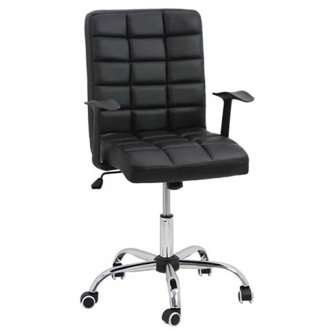 Scaune de birou cu șezutul și spătarul din piele ecologică OFF603