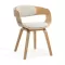 Scaune living din stofă, cadru din lemn, BUC 014 Bej