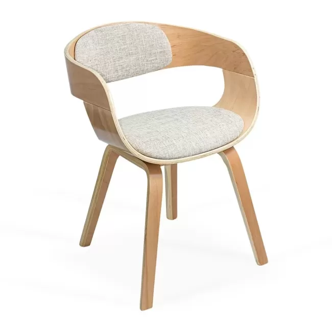 Scaune living din stofă, cadru din lemn, BUC 014 Bej