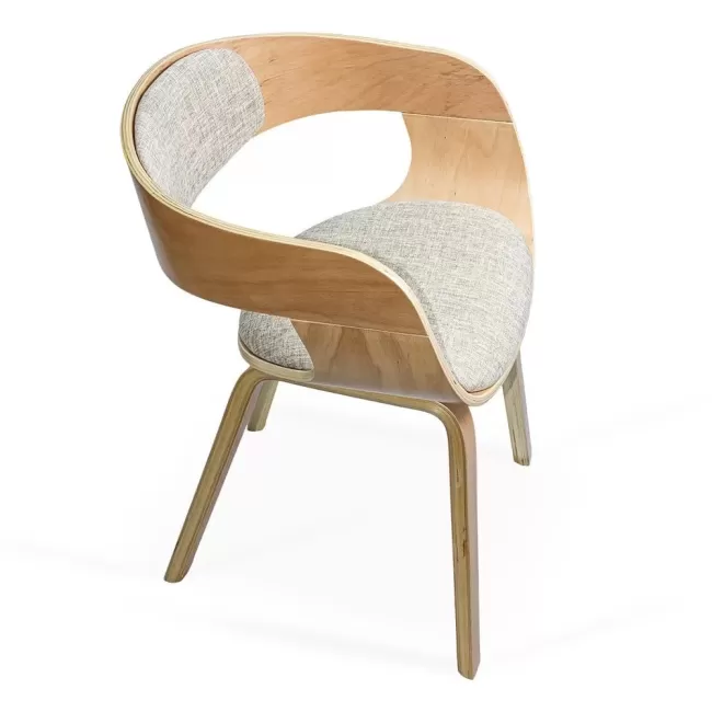 Scaune living din stofă, cadru din lemn, BUC 014 Bej