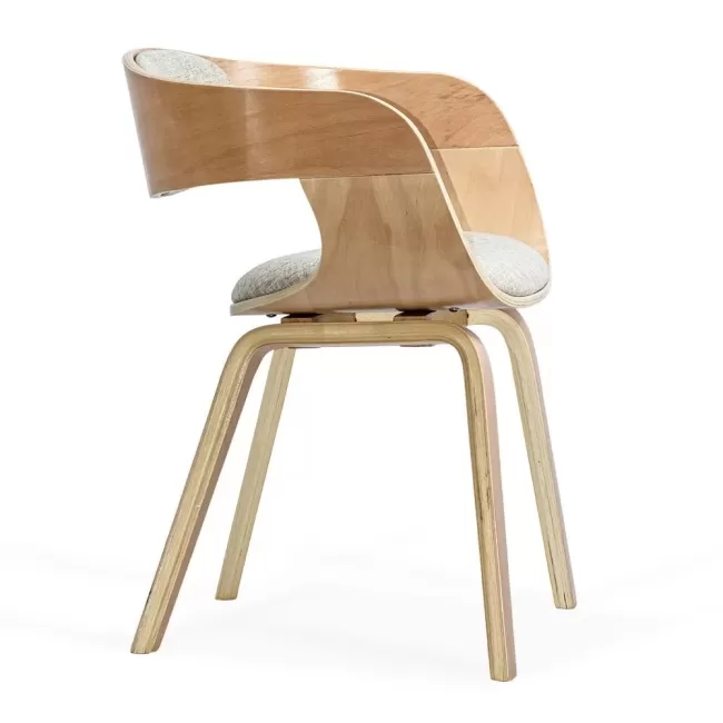 Scaune living din stofă, cadru din lemn, BUC 014 Bej