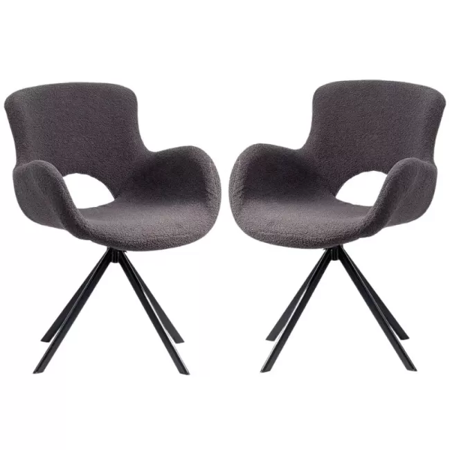 Scaun rotativ bucatarie-living cu sezut textil BUC 0221 Gri