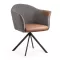 Scaun rotativ bucatarie-living cu sezut din piele BUC 0222