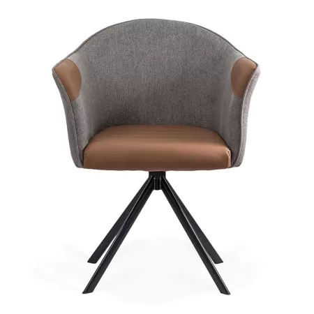 Scaun rotativ bucatarie-living cu sezut din piele BUC 0222