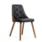 Scaune de bucătărie din lemn si piele ecologică BUC 024 negru