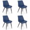 Set 4 scaune bucatarie pe culoarea albastru