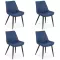 Set 4 scaune bucatarie pe culoarea albastru