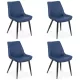 Set 4 scaune bucatarie pe culoarea albastru