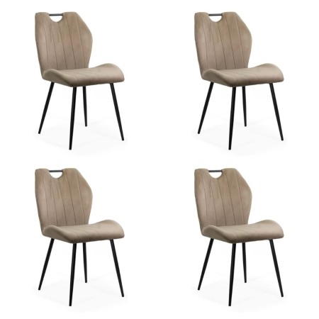 Set 4 scaune bucătărie, living din catifea bej