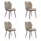Set 4 scaune bucătărie, living din catifea bej