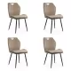Set 4 scaune bucătărie, living din catifea bej