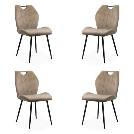 Set 4 scaune bucătărie, living din catifea bej
