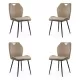 Set 4 scaune bucătărie, living din catifea bej