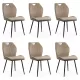 Set 6 scaune bucătărie, living din catifea bej