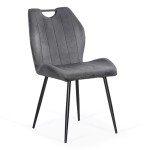 Scaune bucătărie, living din catifea BUC 204 Gri