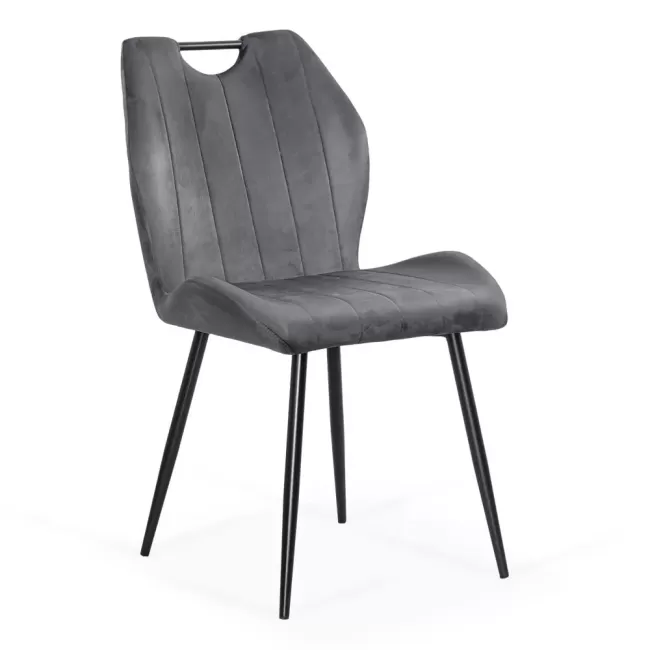 Scaune bucătărie, living din catifea BUC 204 Gri