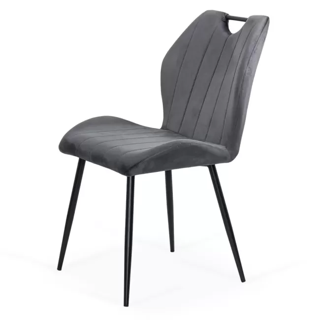 Scaune bucătărie, living din catifea BUC 204 Gri