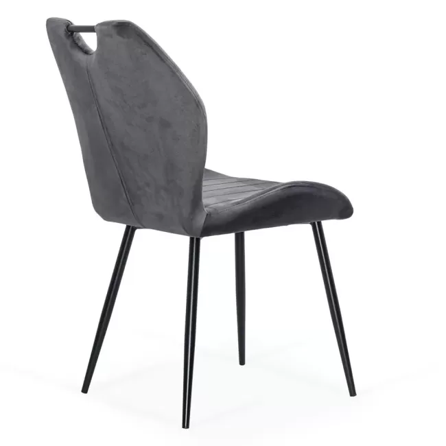 Scaune bucătărie, living din catifea BUC 204 Gri