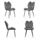 Set 4 scaune bucătărie, living din catifea gri