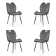 Set 4 scaune bucătărie, living din catifea gri