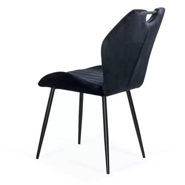 Scaune bucătărie, living din catifea BUC 204 Negru