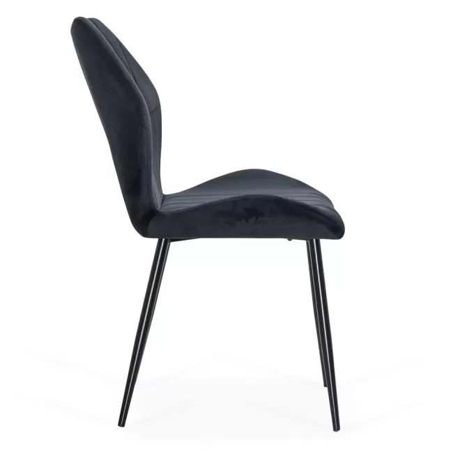 Scaune bucătărie, living din catifea BUC 204 Negru