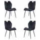 Set 4 scaune bucătărie, living din catifea neagră