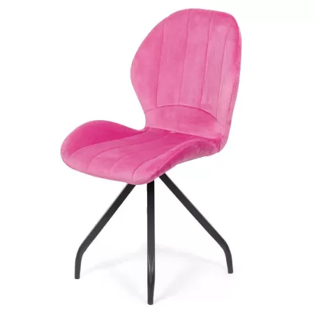 Scaun pentru bucătări, dining din catifea cu picioare metalice