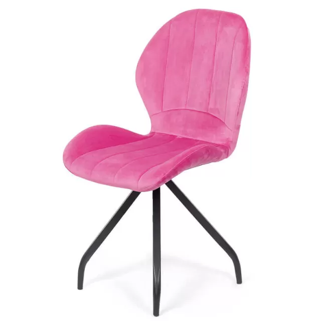 Scaun pentru bucătări, dining din catifea cu picioare metalice