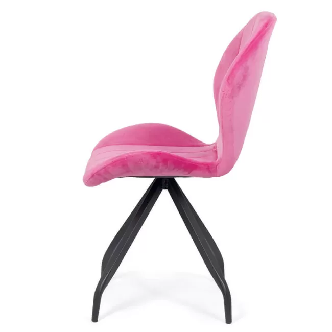 Scaun pentru bucătări, dining din catifea cu picioare metalice