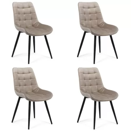 4 scaune bucătărie și living din catifea Bej