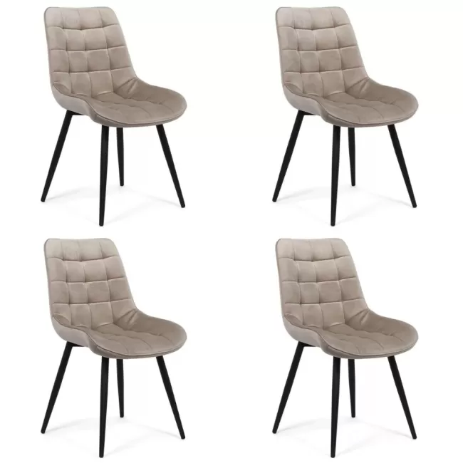 4 scaune bucătărie și living din catifea Bej