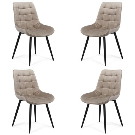 4 scaune bucătărie și living din catifea Bej 4 scaune bucătărie și living din catifea Bej
