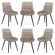 6 scaune bucătărie și living din catifea Bej