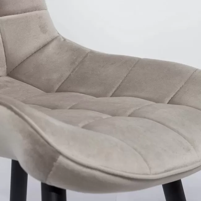 Scaun pentru bucătărie și living din catifea BUC 206-bej