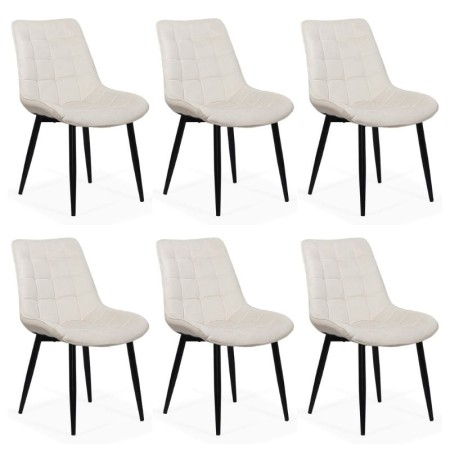 Set 6 scaune bucătărie living pe crem Set 6 scaune bucătărie living pe crem